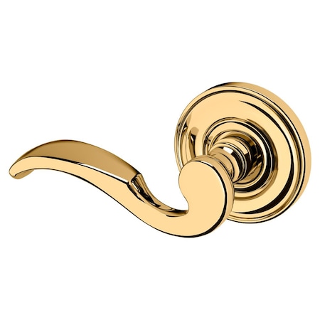 Baldwin Baldwin Preconfigured 5152 Lever with 5048 Rose Left Hand Half Dummy Lock Lifetime Brass Finish 5152003LDM