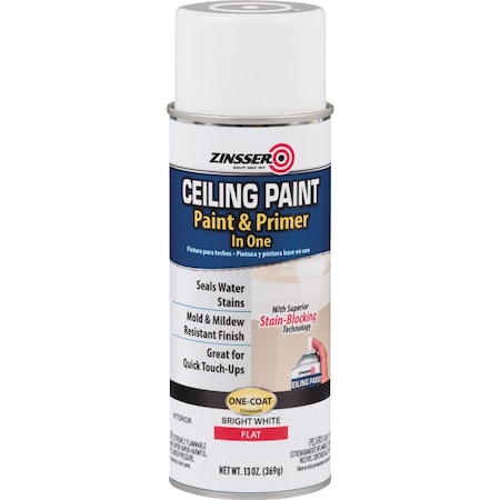 Zinsser 13 Oz. Bright White Ceiling Paint and Primer Spray 316133