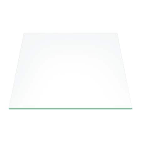 Fab Glass And Mirror 12in Clear Square 1/4in in Thick Tempered Flat Edge Polished Eased Corners Glass Table Top 12SQR6THFLTE