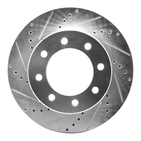 Dynamic Friction Co DFC Brake Rotor - Drilled and Slotted - Silver 631-40110L