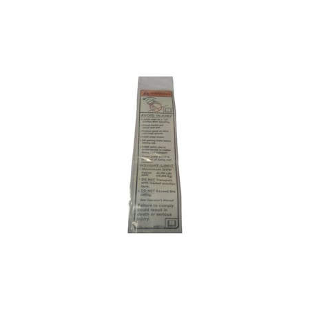 Cnh DECAL WARNING, CNH OEM 84536718 84536718