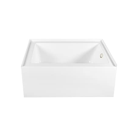 Kingston Brass 60-Inch Acrylic Rectangular 3-Wall Alcove Tub Combo w/ Waste and Overflow Drain, Right Hand Drain CVTAP603222R6