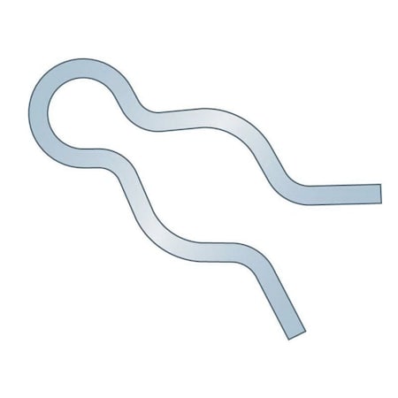 Huyett Hair Pin, Zinc Plated Spring Steel, 0.063 in Wire Dia x 1.625 in Length BPXZ-226