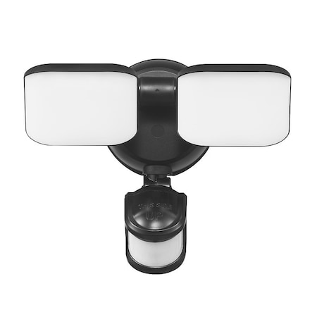 Globe Electric globe Security Flood Light, LED Lamp, Daylight, 600 Lumens, 4000 K Color Temp, Black Fixture 17000208