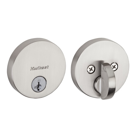 Kwikset Residential Deadbolts Single Cylinder Reversible Satin Nickel 258RDT-15S.STRKP