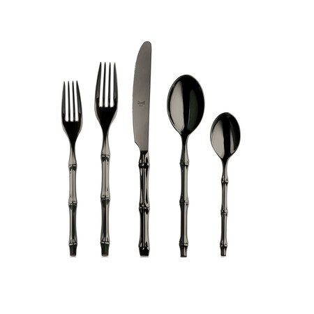 Mepra Bali Flatware Set - 5 Pieces - Black Gold 101522005ON