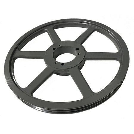 B&B Manufacturing Bushing 2 Groove V-Belt Pulley 10.6 inch OD 23V1060SK