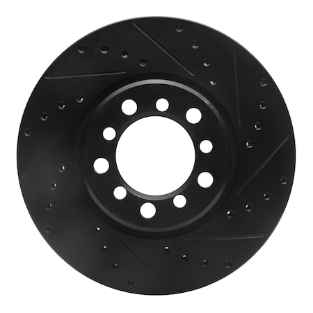 Dynamic Friction Co DFC Brake Rotor - Drilled and Slotted - Black 633-63017R