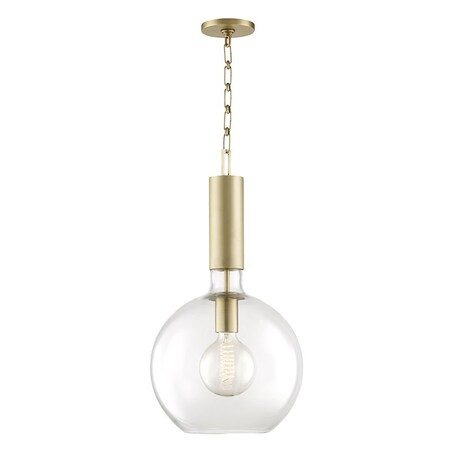 Hudson Valley Lighting Raleigh 1 Light Pendant 13 In. Aged Brass 1413-AGB