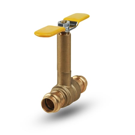 Everflow Press Ball Valve, Long Bonnet with T-Handle, Brass 1/2" 530R012-NL