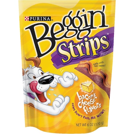 Purina Beggin Strips Bacon & Cheese Flavor Chewy Dog Treat 6 Oz. 381116
