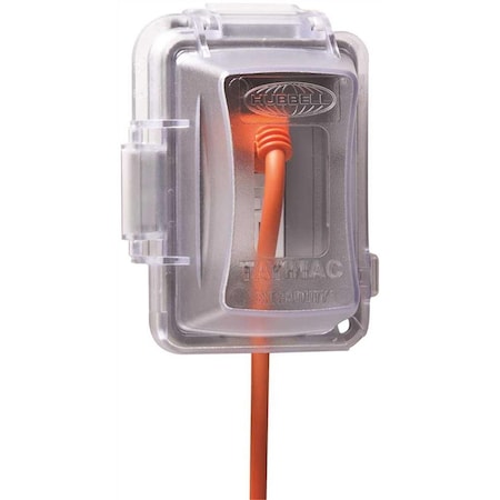 Raco Taymac Extra Duty Non Metallic Standard Single Gang in Use Weatherproof Cover- Clear 2481018