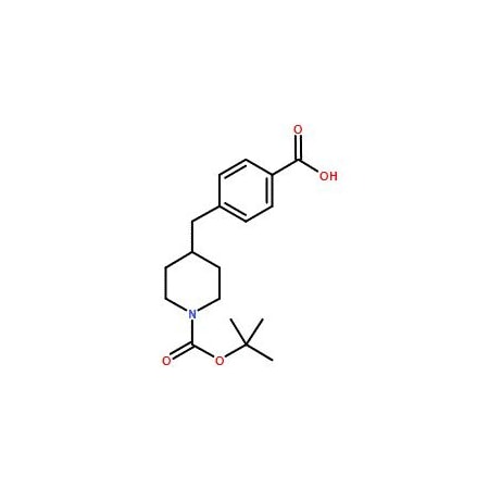 Ak Scientific 4-((1-(Tert-butoxycarbonyl)piperidin-4-yl)methyl)benzoic acid (250mg), CAS 147969-86-6 2408AJ-250mg