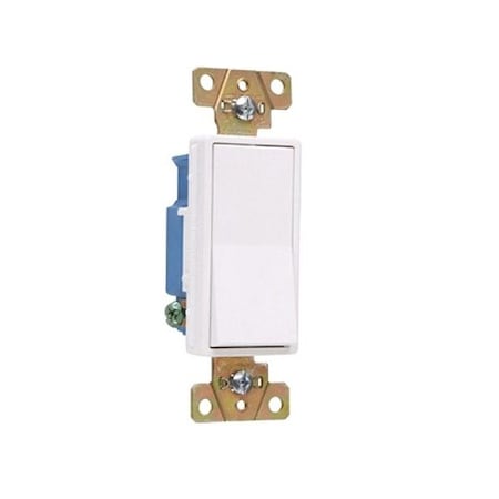 Pass & Seymour Wall Switch, 2 hp, Rocker, 15 A, White 2601W