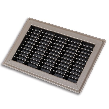 Tru Aire 14 in. H X 14 in. W 1-Way Powder Coat Brown Steel Floor Grille C154R14X14