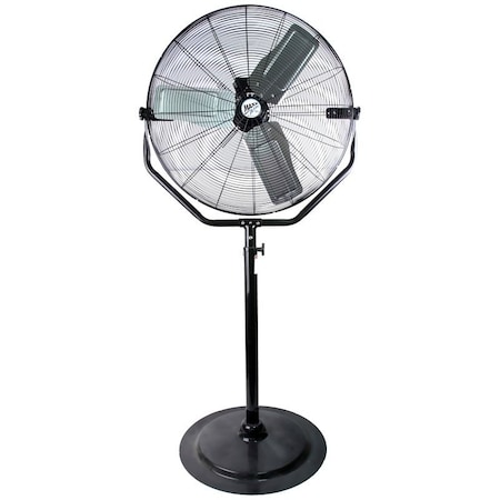 Maxx Air HVPF 30 YOKE HighVelocity Pedestal Fan, 120 V, 165 A, 360 deg Sweep, 30 in Dia Blade, Black HVPF30/YOKE