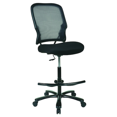 Space Seating 15 Series Big Man's AirGrid Drafting Chair, Black 15-37A720D