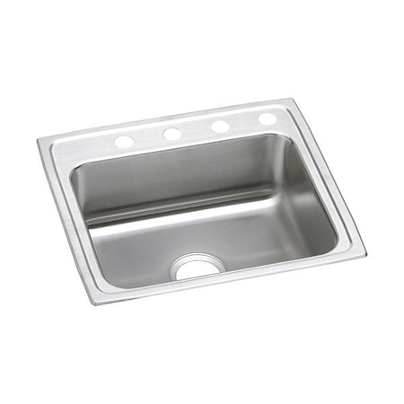 Just Manufacturing Bowl Drop-In Sink, 25"x21.25"x4.5", Gray SLADA2125A454-J