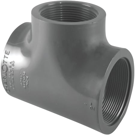 Charlotte Pipe And Foundry 1-1/2'' FIP Schedule 80 PVC Tee PVC 08402 1800HA