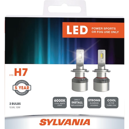 Sylvania Bulbs, 18 W, 12.8 V, LED H7SL.BX2