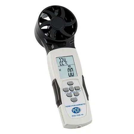 Pce Instruments Mulitfunction Thermometer, Wind speed up to 35 m/s PCE-THA 10