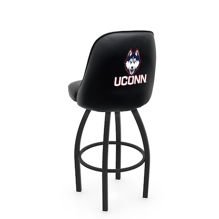 Holland Bar Stool Co Logo Grizzly Connecticut 25 in. Swivel Counter Stool with Black Wrinkle Finish L048