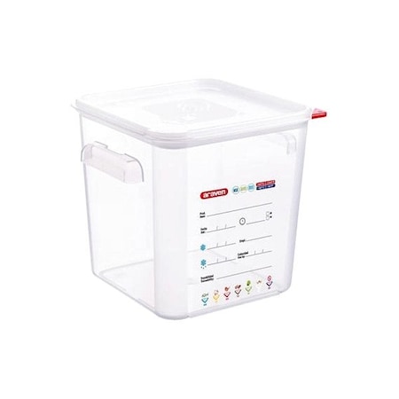 Araven Square Container W/Lid Polypropylene 19 11856