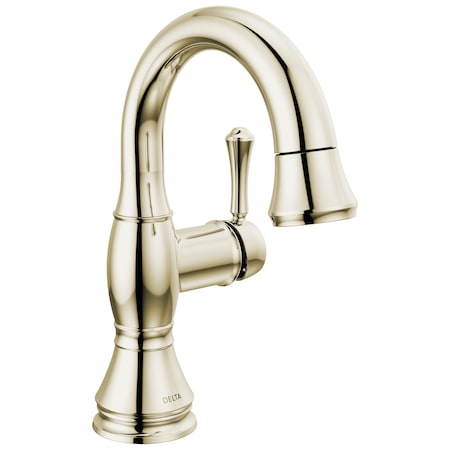 Delta Cassidy Single Handle Pull Down Bathroom Faucet In Polished Nickel 597-PNPD-DST