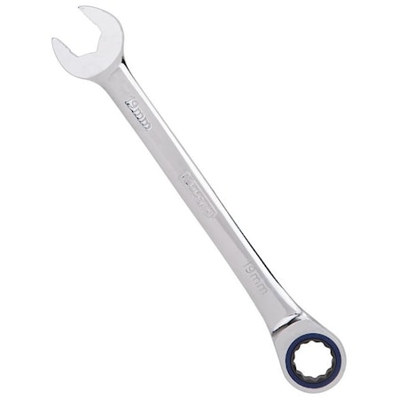 Vulcan Combination Wrench, Metric, 19 mm Head, Chrome Vanadium Steel, Polished Mirror PG19MM