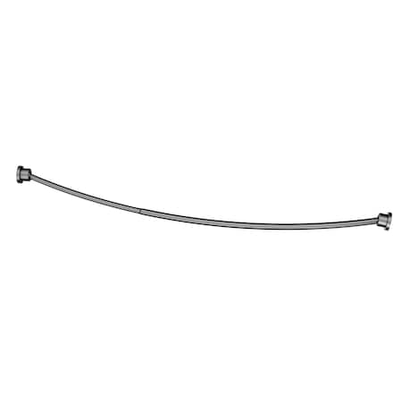 Gatco Modern Minimalist 72" Curved Shower Rod Set, Matte Black 827MX