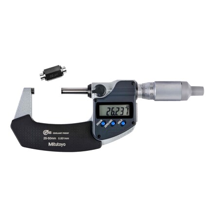 Mitutoyo Coolant Proof Micrometer 0-50mm with Ratchet Thimble and SPC 293-235-32