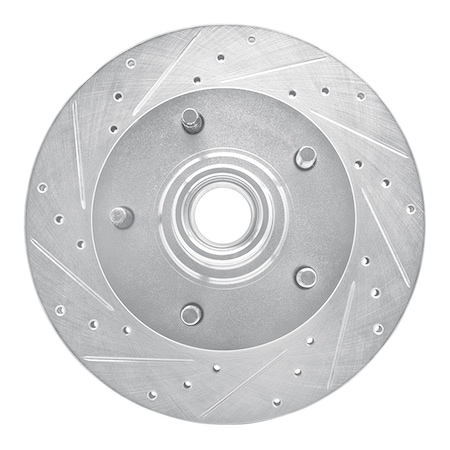 Dynamic Friction Co DFC Brake Rotor - Drilled and Slotted - Silver 631-54130L