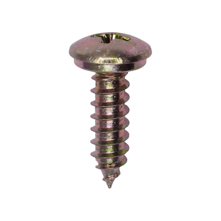 Auveco BMW License Plate Screw M4.8 x 16mm Zinc Yellow, 50PK 18156