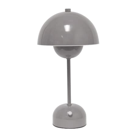 Homeroots 12" Gray Metal Table Lamp 646271