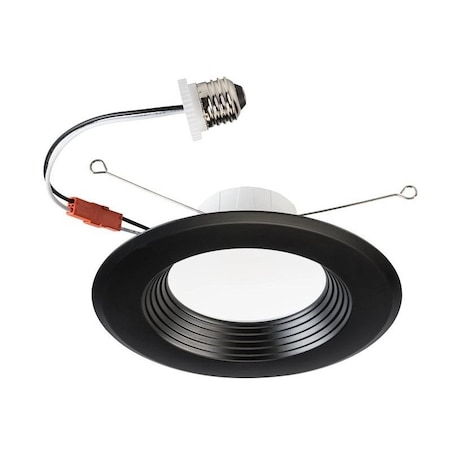 Keystone 5â€/6" Baffled Circular LED Residential Retrofit | Black Trim | Power Select 14/10/8W | Color Selec KT-LED14PSRD-6CB-9CSF-DIM-B