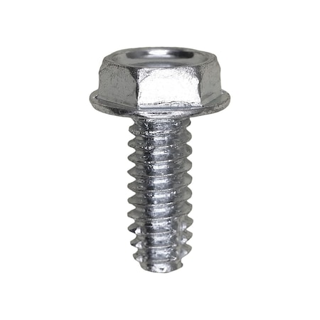 Auveco 10-24 x 1/2in Indented Hex Washer Head Type F Zinc, 100PK 5774