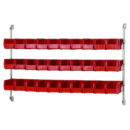 Quantum Storage Systems WIRE CANTILEVER BIN HOLDER WITH 30 BINS CAN-34-60BH-230RD