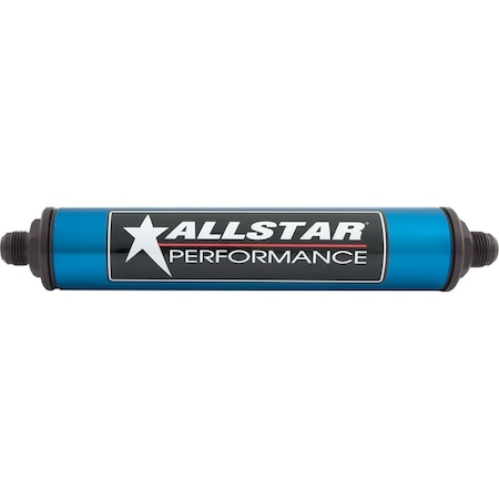 Allstar Performance 8 in. -8 AN Inline Fuel Filter - Stainless Element ALL40218