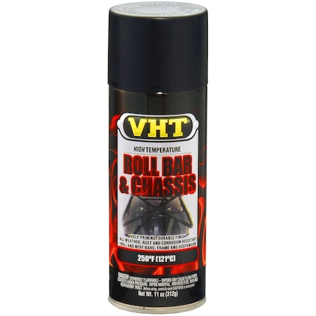 Vht Paint VHT Roll Bar and Chassis; Satin Black; Aerosol Spray Can; 11 Ounce SP671