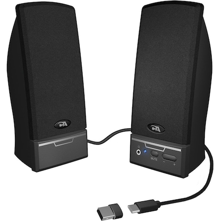 Cyber Acoustics USB POWERED AND AUDIO 2.0 SPEAK VOLUME UP_DOWN_MUTE HEADPH JCK CA2014USB