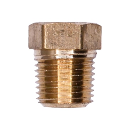 Auveco Brass Hex Head Plug 1/8in Pipe Threads, 5PK 295