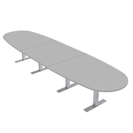 Skutchi Designs 16ft Boval Conference Table With Power | Harmony Series | 16 Person Meeting Room Table HAR-BOVL-48X192-T-U779-NA