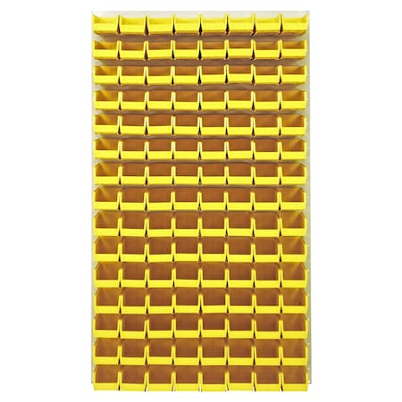 Quantum Storage Systems 36X61 HC LOUVERED PANEL W/120 BINS YELLOW QLP-3661HC-220-120YL