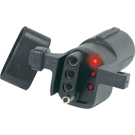 Hopkins Towing Solutions 6-Round to 4-Flat LED Test Adapter 47325