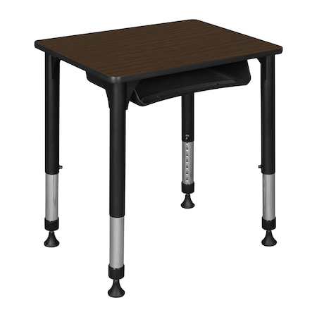 Regency Adjustable Height Classroom School Desk W/ Book Storage, 26 in W X Metal, Plastic, Laminate RSDBX18526NW