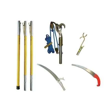 Jameson JE Kit: Big Mouth Pruner, Pole Saw, Poles, Hand Saw, Wire Limb Raiser JE-6PKG-8