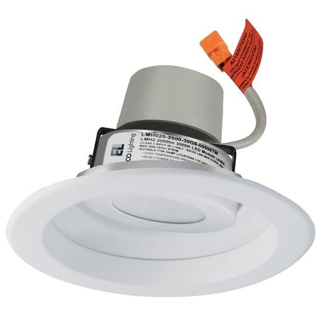 Elco Lighting 6in Round Adjustable Reflector Trim, LED Module & Driver, 850lm, 3500K, White E617R0835W