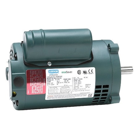 Leeson Capacitor-Start/Run General Purpose Motor, 1/3 hp HP, 56C Frame, 115/230V AC Voltage E100018.00