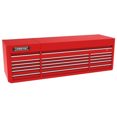 Proto 550 Series Top Chest, 15 Drawer, Red, Steel, 88 in W x 27 in D x 27-1/4 in H J558827B-15RD