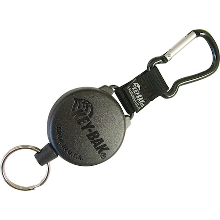 Lucky Line Key Bak C-Clip 48'' Black Retractable Key Chain 43451
